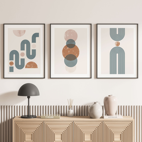 Confezione di 3 poster trittici - Boho