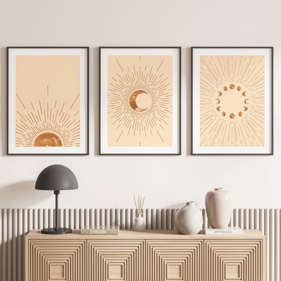 Confezione di 3 poster trittici - Boho