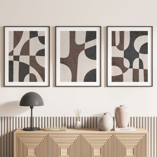 Confezione di 3 poster trittici - Design contemporaneo