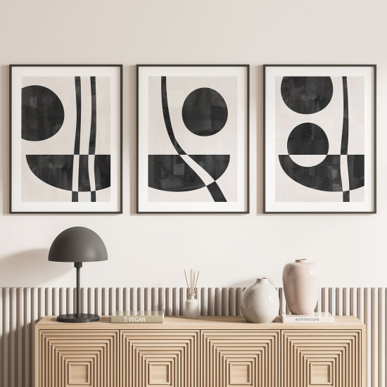 Confezione di 3 poster trittici - Design contemporaneo