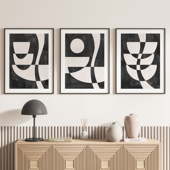 Confezione di 3 poster trittici - Design contemporaneo