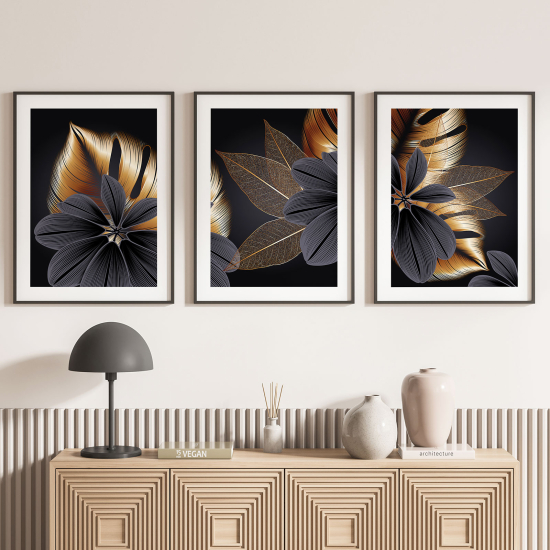 Confezione di 3 poster trittici - Fiori