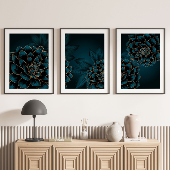 Confezione di 3 poster trittici - Fiori