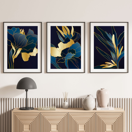 Confezione di 3 poster trittici - Fiori