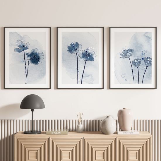 Confezione di 3 poster trittici - Fiori