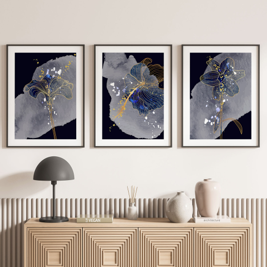 Confezione di 3 poster trittici - Fiori