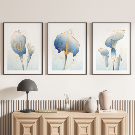 Confezione di 3 poster trittici - Fiori