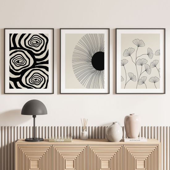 Confezione di 3 poster trittici - Fiori