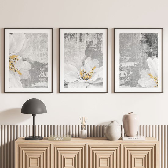 Confezione di 3 poster trittici - Fiori