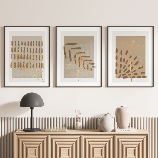 Confezione di 3 poster trittici - Fogli Boho