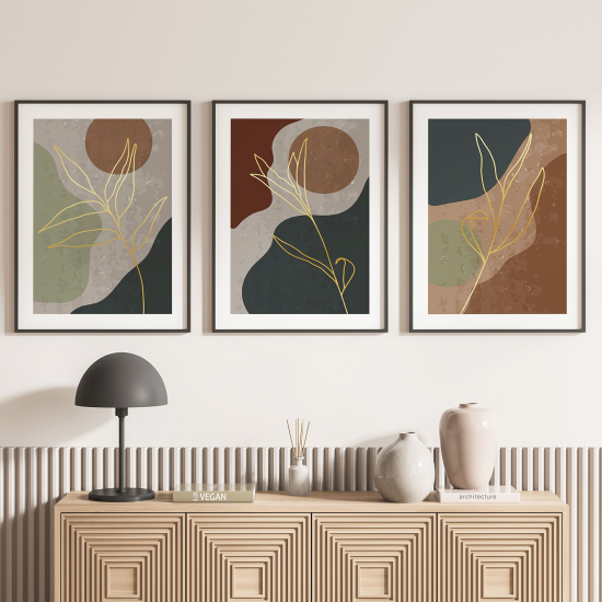Confezione di 3 poster trittici - Fogli Boho