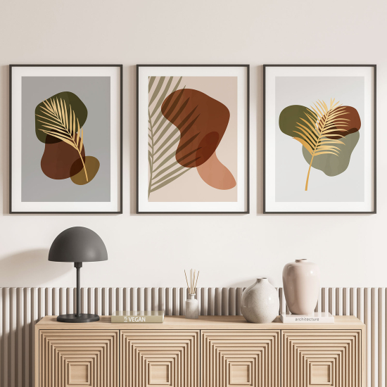 Confezione di 3 poster trittici - Fogli Boho