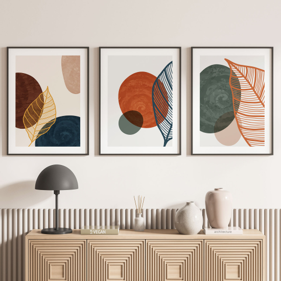 Confezione di 3 poster trittici - Fogli Boho
