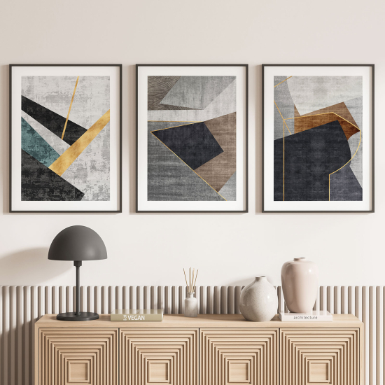 Confezione di 3 poster trittici - Forma design