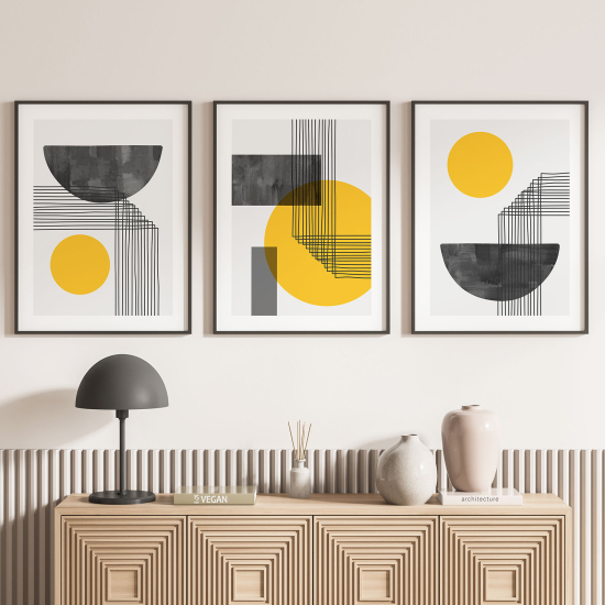 Confezione di 3 poster trittici - Forma geometrica