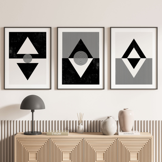 Confezione di 3 poster trittici - Forme Geometriche