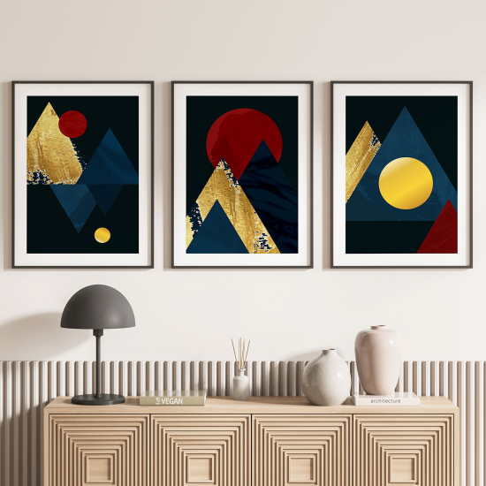 Confezione di 3 poster trittici - Forme Geometriche