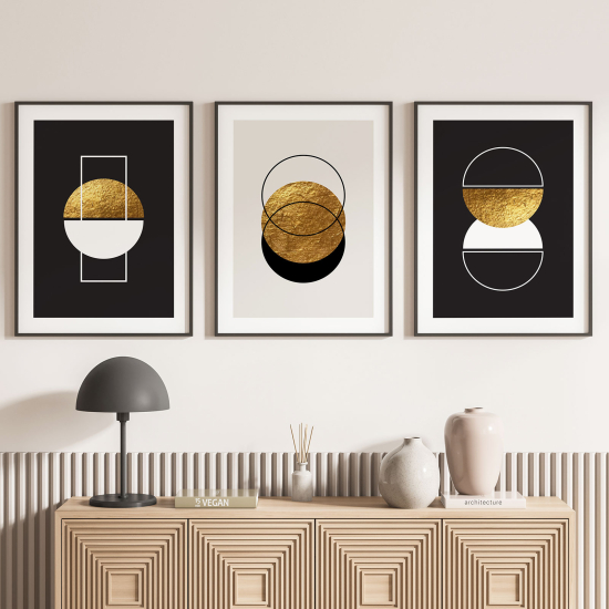 Confezione di 3 poster trittici - Forme Geometriche