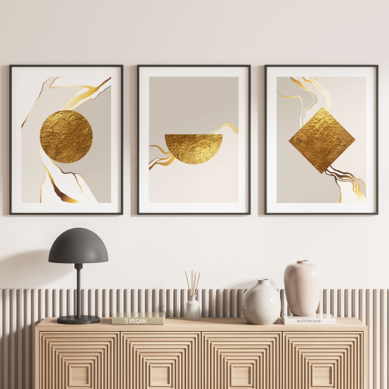 Confezione di 3 poster trittici - Forme geometriche