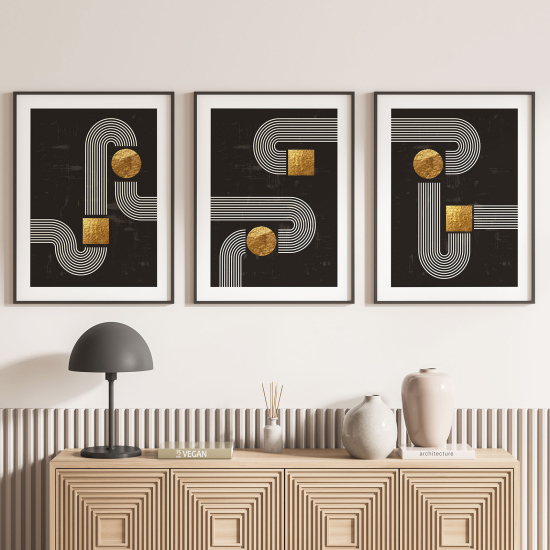 Confezione di 3 poster trittici - Forme geometriche