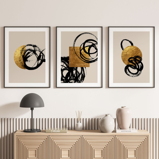 Confezione di 3 poster trittici - Forme geometriche