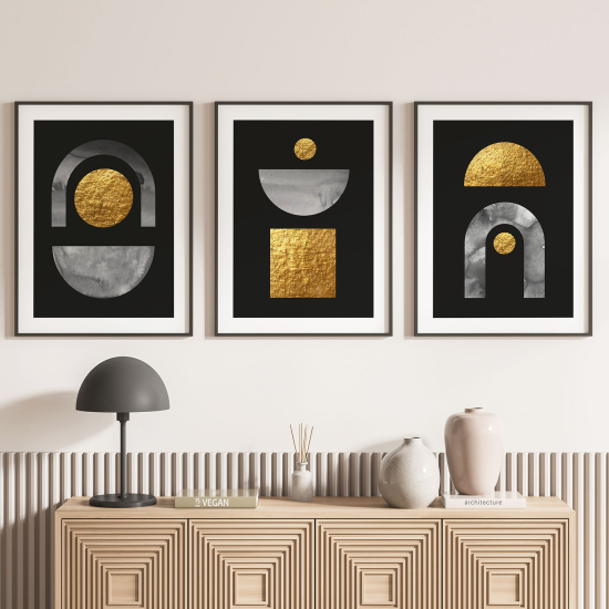 Confezione di 3 poster trittici - Forme geometriche