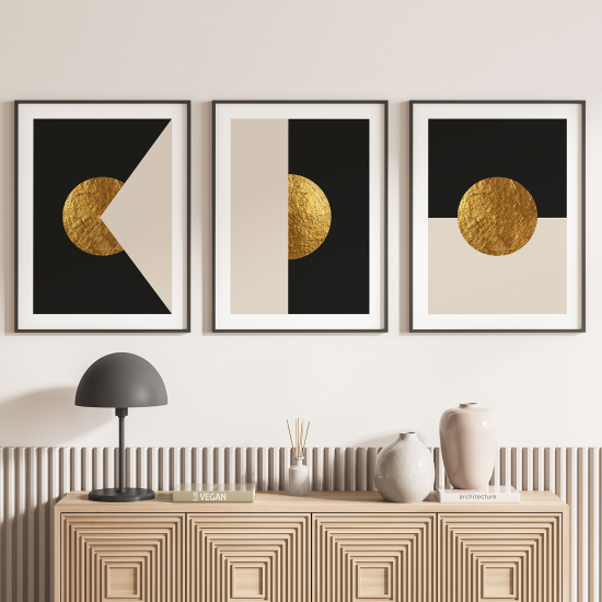 Confezione di 3 poster trittici - Forme geometriche