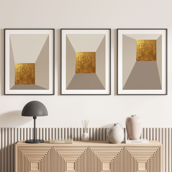Confezione di 3 poster trittici - Forme geometriche