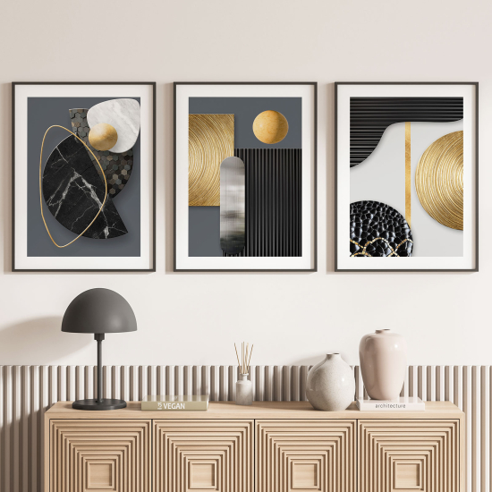 Confezione di 3 poster trittici - Forme geometriche