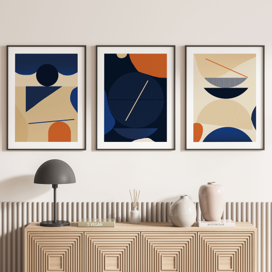 Confezione di 3 poster trittici - Forme Geometriche