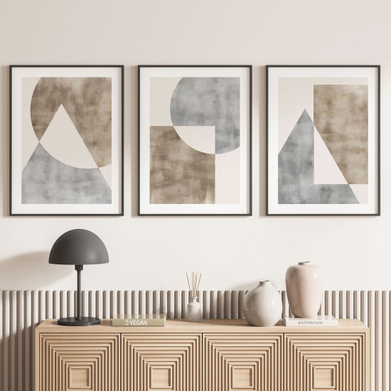 Confezione di 3 poster trittici - Forme geometriche