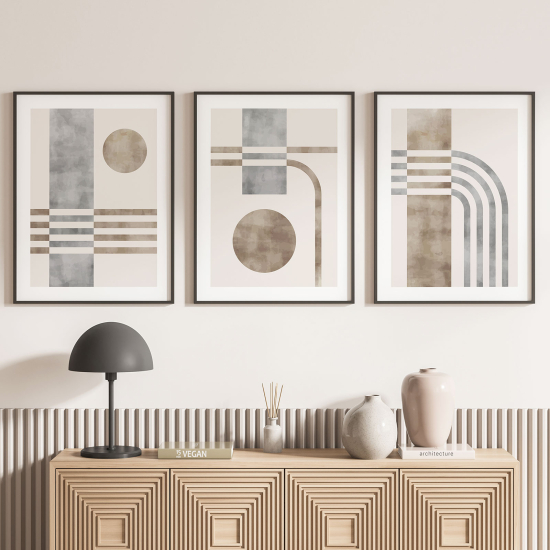 Confezione di 3 poster trittici - Forme geometriche