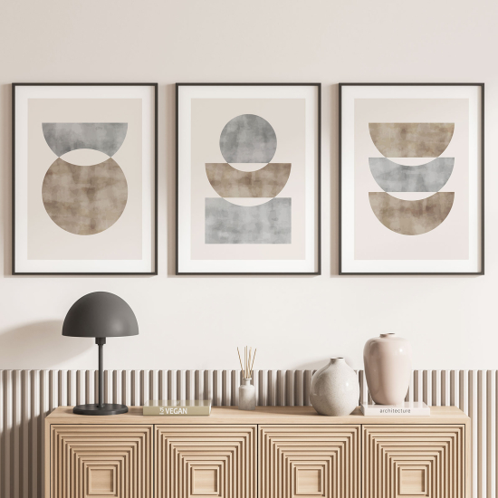 Confezione di 3 poster trittici - Forme geometriche