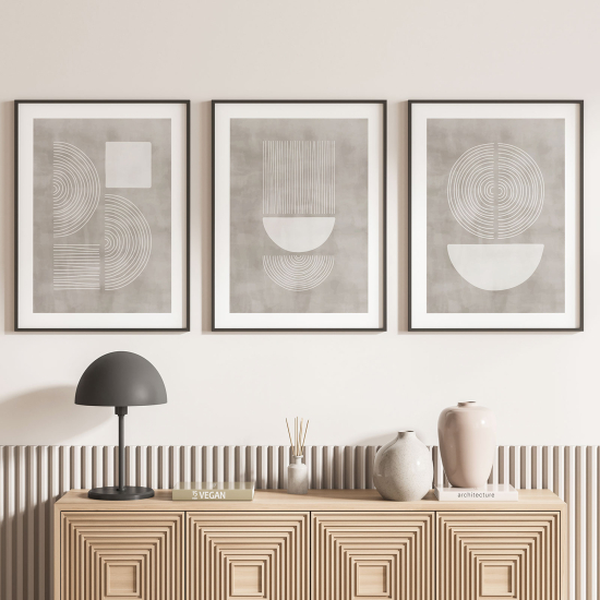 Confezione di 3 poster trittici - Forme geometriche