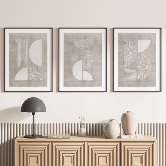 Confezione di 3 poster trittici - Forme geometriche