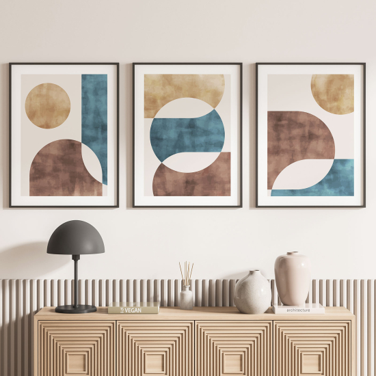 Confezione di 3 poster trittici - Forme geometriche