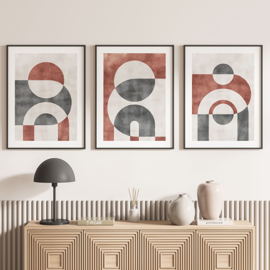 Confezione di 3 poster trittici - Forme geometriche