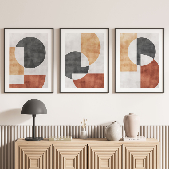 Confezione di 3 poster trittici - Forme geometriche