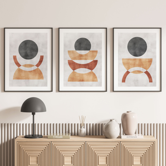 Confezione di 3 poster trittici - Forme geometriche