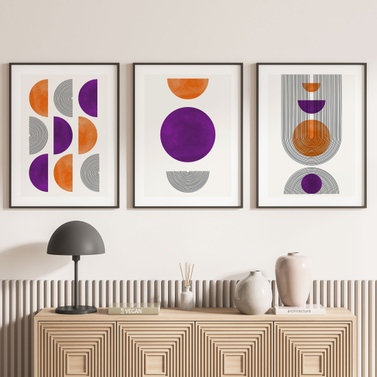 Confezione di 3 poster trittici - Forme geometriche
