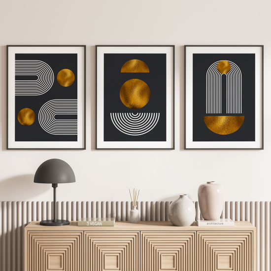 Confezione di 3 poster trittici - Forme geometriche