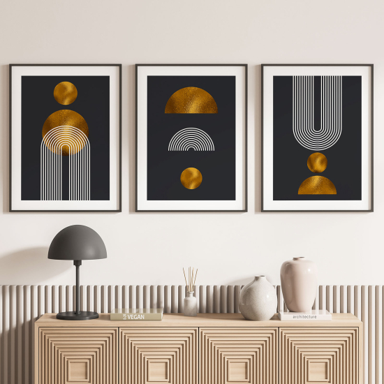 Confezione di 3 poster trittici - Forme geometriche