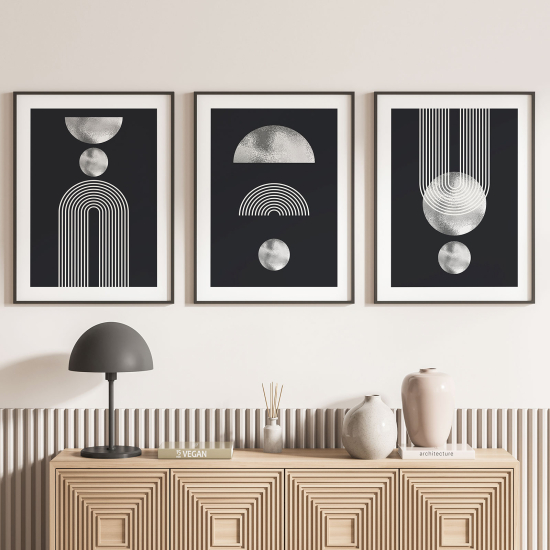 Confezione di 3 poster trittici - Forme geometriche