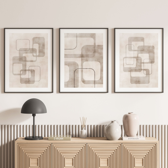 Confezione di 3 poster trittici - Geometriche