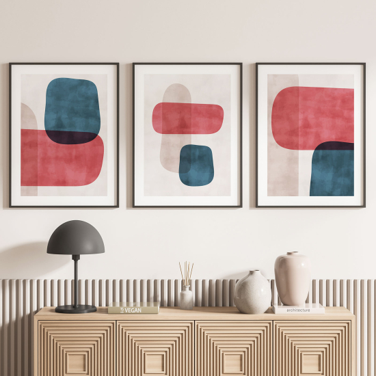 Confezione di 3 poster trittici - Geometriche