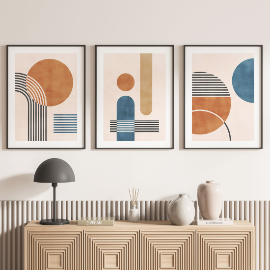 Confezione di 3 poster trittici - Geometriche