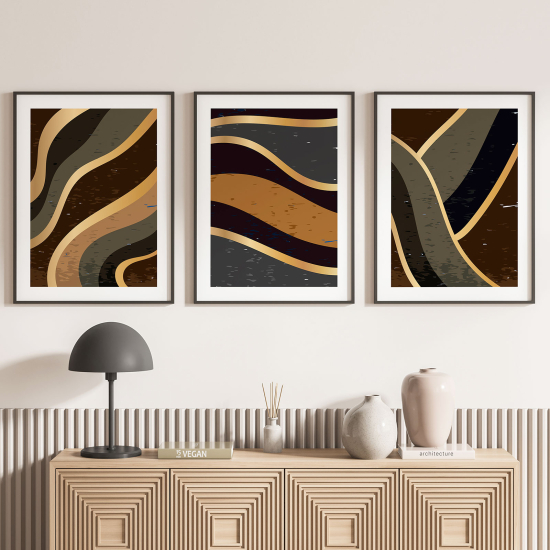 Confezione di 3 poster trittici - Linee di design