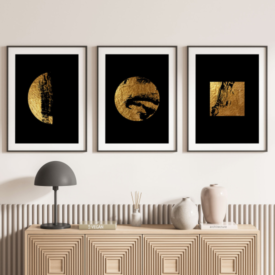 Confezione di 3 poster trittici - Motivo geometrico