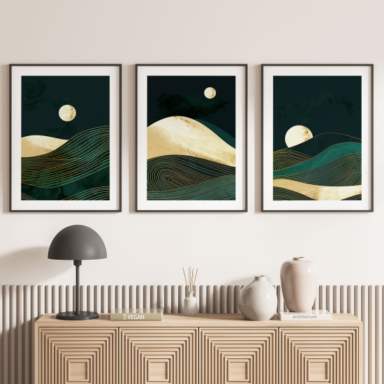 Confezione di 3 poster trittici - Paesaggi Boho