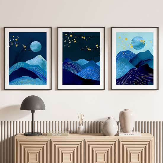 Confezione di 3 poster trittici - Paesaggi Boho